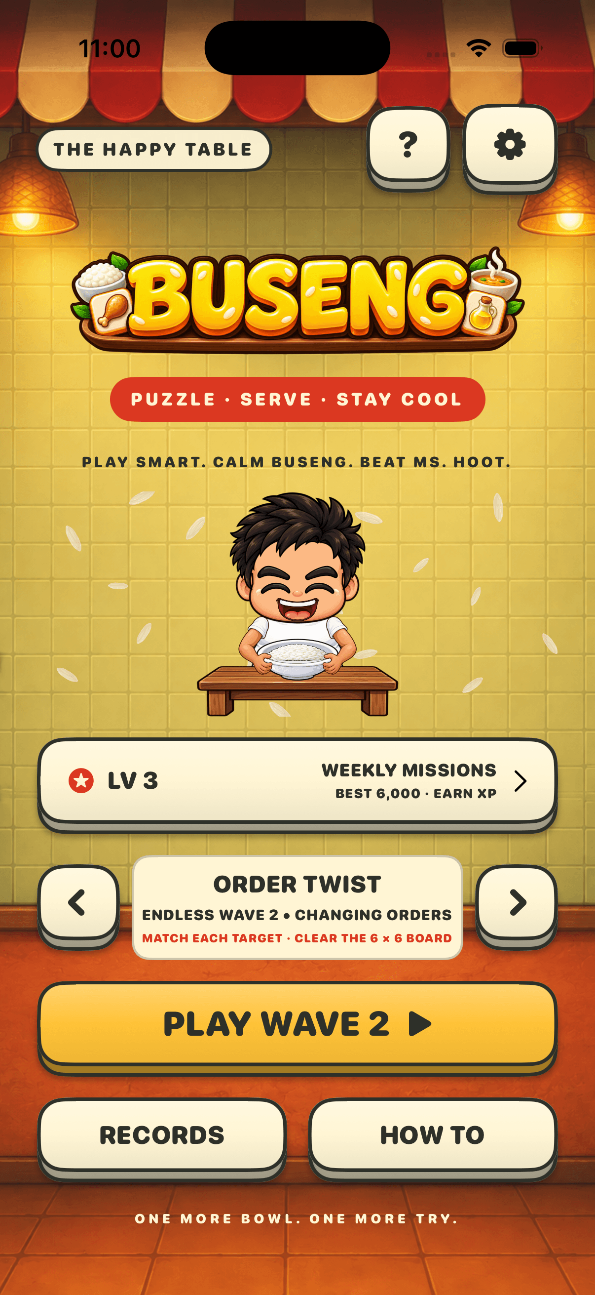 Buseng Order Twist home screen