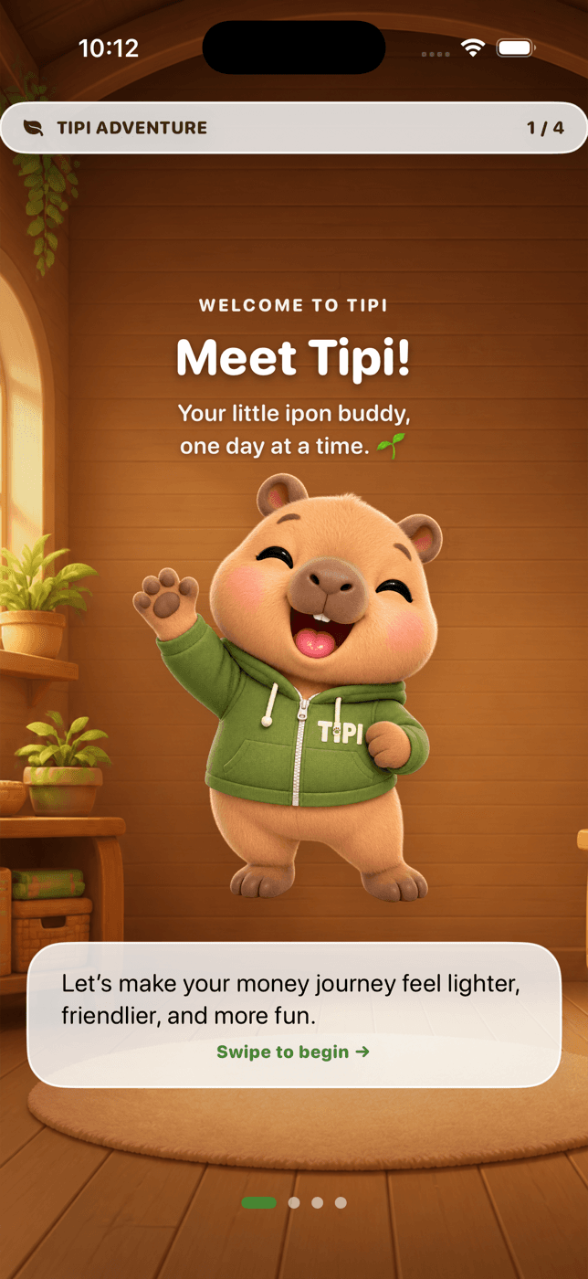 Tipi iOS adventure screen 1 of 4