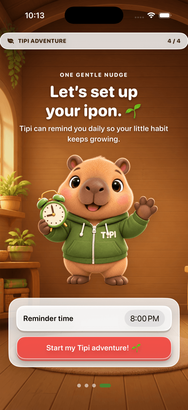 Tipi iOS adventure screen 4 of 4
